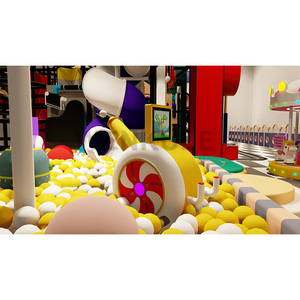 Lanzador <span class=keywords><strong>de</strong></span> bolas amarillo interactivo profesional con pantalla <span class=keywords><strong>de</strong></span> video Paseo <span class=keywords><strong>de</strong></span> diversión para niños, una atracción popular para centros familiares - Product Image 1