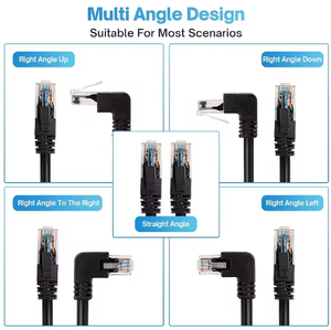<span class=keywords><strong>สาย</strong></span>เคเบิลอีเธอร์เน็ต Cat5 Cat5e Cat6a Cat6<span class=keywords><strong>รูป</strong></span>ตัว L 90องศา RJ45<span class=keywords><strong>สาย</strong></span>แพทช์เครือข่ายมุมซ้ายหรือขวา - Product Image 3