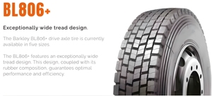 BARKLEY BL806 + タイ製トップ品質315/80R22.5 295/80R22.5チューブレストラックタイヤヨーロッパ市場向け - Product Image 6