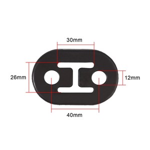 Soporte de montaje de tubo de escape de goma, 73mm, negro, para modificación de automóviles, actualización y reacondicionamiento - Product Image 2