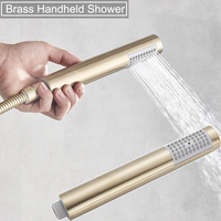 Robinet de douche doré brossé encastré dans le mitigeur mural, ensemble de douche pluie en laiton 3 voies pour distributeur, vente en gros