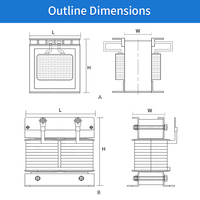 Réacteur monophasé 220V CA à bobinage tout cuivre de type sec pour variateur de fréquence monophasé VFD, personnalisable OEM