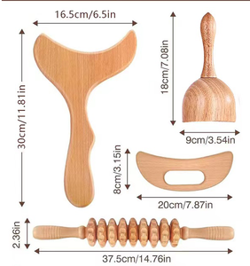 Herramienta de Masaje Corporal de Madera, Masajeador de Tejido Profundo para Quemar <span class=keywords><strong>Grasa</strong></span>, Relajación y Reafirmación de la Piel - Product Image 2