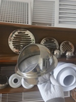 Hotte de ventilation moderne en acier inoxydable 304, conception imperméable pour une utilisation en extérieur, entrepôt, installation facile, mur/plafond