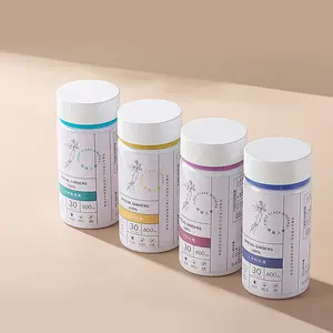 Botellas de plástico de grado alimenticio para mascotas, botellas de vitamina para cápsulas, para el cuidado de la salud, color blanco y negro, 200cc, nuevo diseño