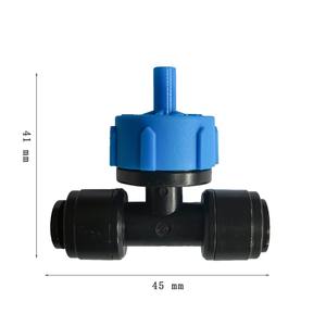 Vanne d'irrigation goutte-à-goutte à connexion rapide 3 voies 45 mm x 37 mm, compensatrice de pression, en plastique noir, pour jardin et ferme - Product Image 4