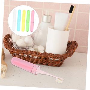 Étui à brosse à dents rond écologique et portable en plastique PS, pour voyages, maison, salle de bain et hôtels - Product Image 6