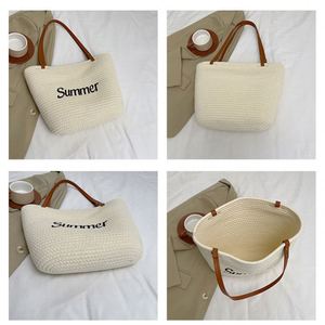 Bolsa de Playa de Paja de Gran Capacidad Personalizada 2024, Portátil para Mujer, Accesorio de Playa de Verano en Oferta - Product Image 4