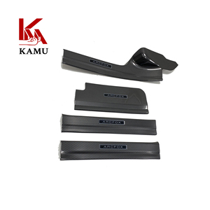 Decoración de coche ABS fibra de carbono puerta alféizar placa puerta umbral desgaste cubierta protectora para Arcfox KaolaS - Product Image 3