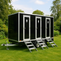 Remorque de toilette portable de luxe pour toilettes mobiles 2025 avec équipements VIP Remorque de salle de bain mobile pour événements en plein air