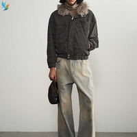 Personnalisé Designer Chapeau De Fourrure Fermeture Éclair Boxy Hiver Vent Camouflage Homme À Capuche Épaule Goutte Patchwork Hommes Manteaux En Duvet Vestes