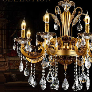 Lustre rétro <span class=keywords><strong>en</strong></span> <span class=keywords><strong>laiton</strong></span> de luxe VH à hauteur réglable, éclairage décoratif pour la maison, le salon, l'escalier et la salle de banquet - Product Image 2
