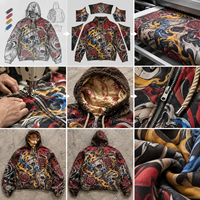 Sweat à capuche zippé intégral personnalisé OEM pour homme, motif tête de mort et rose, coupe oversize, streetwear, sweat-shirt graphique épais