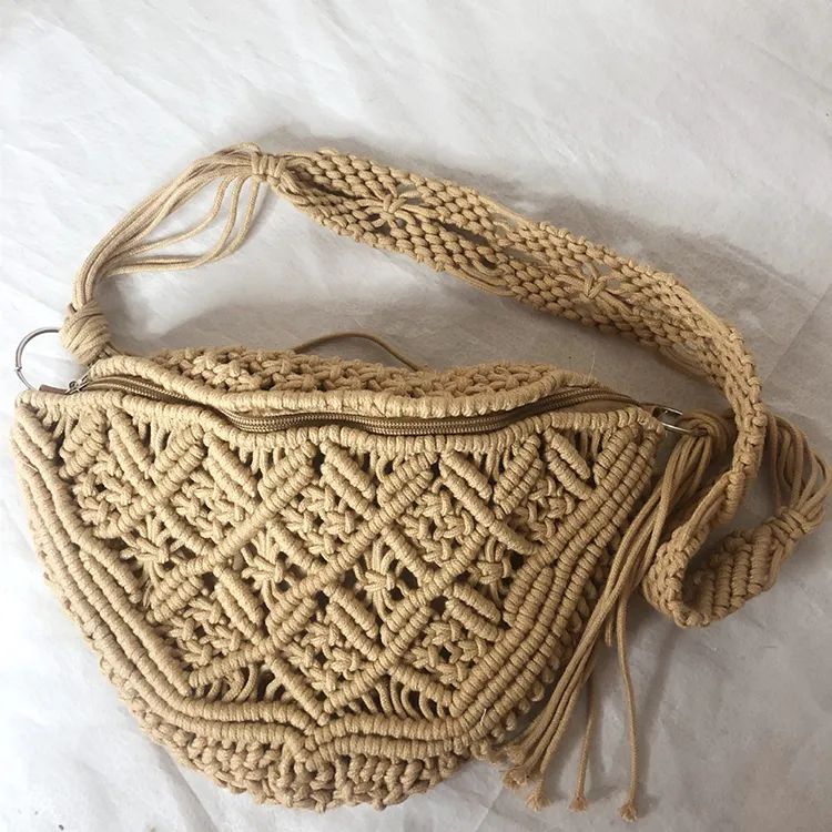 gestrickte Crochet-Tasche Umhängetasche Bohème Damenhandtaschen Handtasche Umhängetaschen für Damen