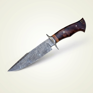 Handcrafted Damascus Steel Executive Specialty Craft <b>Tool</b> Burl <b>Wood</b> Handle Display Piece - Product Image 1