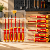 Kit d'outils à main en acier au chrome-vanadium certifié VDE haute précision, norme de sécurité 1000V, fabrication OEM directe d'usine, ensemble d'outils isolés