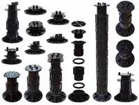 Cales de nivellement robustes en PVC étanche à clipser et réglables pour sols stratifiés et bois d'ingénierie, idéales pour jardins modernes, entrepôts, espaces extérieurs et parcs.