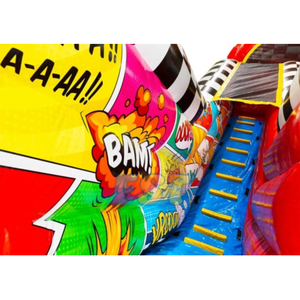 Hot bán khỉ trượt <span class=keywords><strong>Inflatable</strong></span> Trampoline lễ hội trượt nảy lâu đài thương mại lớn trượt để bán - Product Image 5