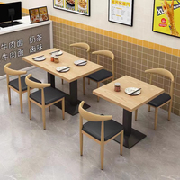 Ensemble de chaises de table à manger commerciale pour restaurant pour thé au lait marmite BBQ nouilles Burger Snack magasins de restauration rapide