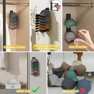 Hat Organizer Baseball Cap Rack Plastic <b>Storage</b> Wall Mounted Removable Display Stand For Clothing Organizing - Product Image 4