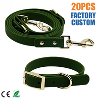 Ensemble collier et laisse pour chien en PVC imperméable, design mains libres de luxe, fourniture directe du fabricant pour toutes les tailles de chiens DEMDOM disponible