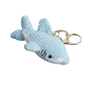 Crochet <b>Shark</b> Charm Keychain <b>Toy</b> Handmade Amigurumi Cute Mini Wool Knitted Woven Ocean Animal Doll Bag Pendant Accessories Gift - Product Image 6