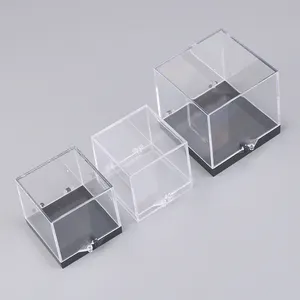1Pc Transparent Acrylic Boxes With Cover Plastic Organizer Small Gift Square Packing Box Food Candy Storage Container For Home