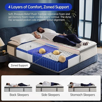 Matelas de Meuble Hypoallergénique Très Grand Refroidissant 12 Pouces Moderne Hybride à Mémoire de Forme pour Hôtel
