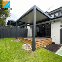 Modern Bahçe Açık Hava Alüminyum Panjurlu Kamelya Ağır Hizmet Tipi Biyoklimatik Kamelya Arka Bahçe Villa Pergola Tasarımı