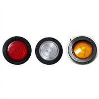 Feu de position latéral rond à LED avec base en caoutchouc pour remorque et camion 2010-2025