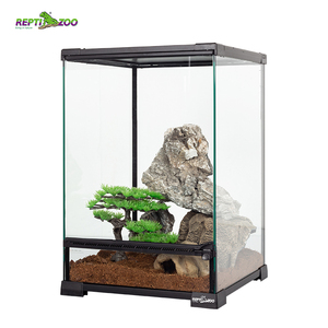REPTIZOO 10.7 gallo 40.5 L verticale nero serbatoio rettile serpente recinto geco lucertola gabbie terrario di vetro tartaruga terrario - Product Image 1