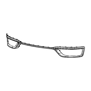 Chrysler 2015-2020 300 Front Bumper Trim Frame 5RW99TZZAA Plastic <b>Decorative</b> <b>Plate</b> - Product Image 3