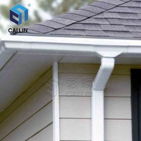 Matériaux de toiture pour maisons en Équateur, gouttière en PVC noir et blanc de 5,2 pouces et 7 pouces, système de drainage des eaux de pluie