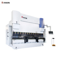 Presse plieuse CNC entièrement automatique synchronisée de haute précision SANXIN 4000 mm Pompe hydraulique Roulement en acier inoxydable Moteur Plaque