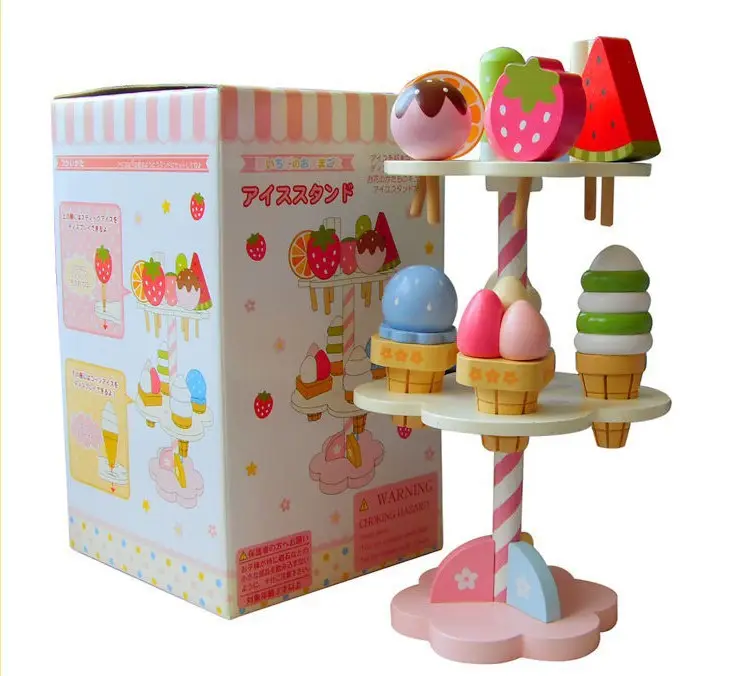 Wholesale Mother Garden wooden play set kitchen toy play set wooden Ice Cream Toy for kids WIC001