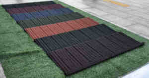 Resistencia al fuego e impacto Teja de metal recubierta de piedra Hoja de <span class=keywords><strong>techo</strong></span> recubierta de piedra de color ecológica para Villa - Product Image 4