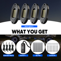 Kit de 8 Luces LED Impermeables IP65 para Roca, Luz Blanca Pura, para Iluminación Inferior de Automóviles, Luces LED Blancas para RZR, ATV, UTV