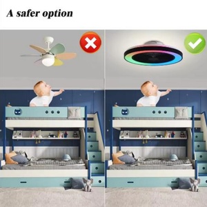 Modern LED Ceiling Fan <b>Lights</b> Low-profile Ceiling Fans with <b>Lights</b> and Remote 6-speed Smart Ceiling Fans with RGB <b>Lights</b> - Product Image 4