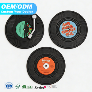 Heat-Resistant Film Rubber Coasters Promotional Bulk Film Rubber Coasters with Custom Branding Film Rubber Coasters