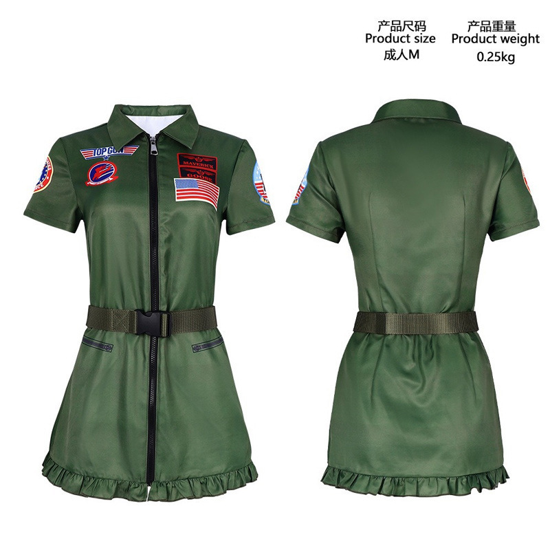 Style femme pilote Top Gun
