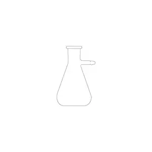 1432 Filtering flask with side tubulature, hard glass