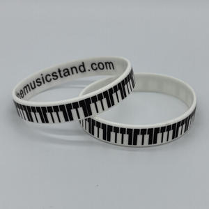 Bracelets en silicone avec logo personnalisé sur le thème de la musique, bracelets en silicone pour sérigraphie personnalisés - Product Image 4