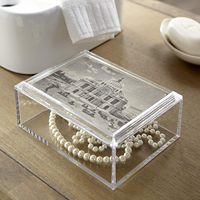 Boîte à bijoux rectangulaire en acrylique personnalisée avec couvercle photo, montage facile, épaisseur personnalisable pour le rangement et la présentation de bijoux et souvenirs