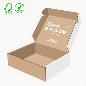 Low MOQ <strong>Small</strong> Custom Printing Black Corrugated Paper <strong>Cardboard</strong> Packaging Custom Mailer <strong>Boxes</strong> - Product Image 2