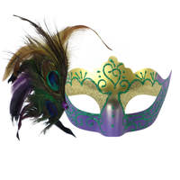 Masque de carnaval doré en poudre pour adulte, demi-visage, style princesse de Venise, pour fête costumée