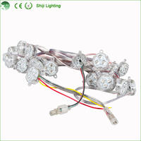 SHIJI DC12V 0,72 W 30mm Diámetro Pista 3PCs SMD 5050 RGB Permanente Navidad Pixel Led Luces de punto