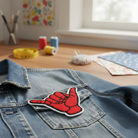 Service de personnalisation par lots : Écussons brodés en chenille écologiques (motifs Cœur/Fleur) – Conception gratuite, Couleurs personnalisées, MOQ