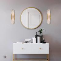 Lampe murale en marbre LED de style italien moderne et minimaliste, nouvelle fixation rectangulaire de luxe léger
