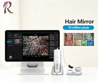Microscope Wifi pour analyse du cuir chevelu et des cheveux, avec lumière polarisée 200x, analyseur de peau et de cheveux