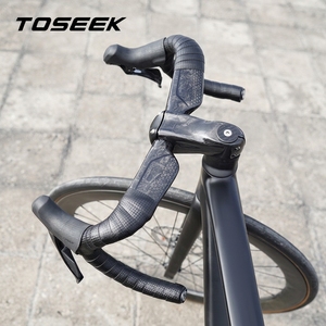 TOSEEK 31.8mm Carbon Road Drop Bar 8K / UD Gloss Racing Performance Compact <strong>Ergo</strong> Design for Race Cycling Road Bike Handlebar OEM - Product Image 1